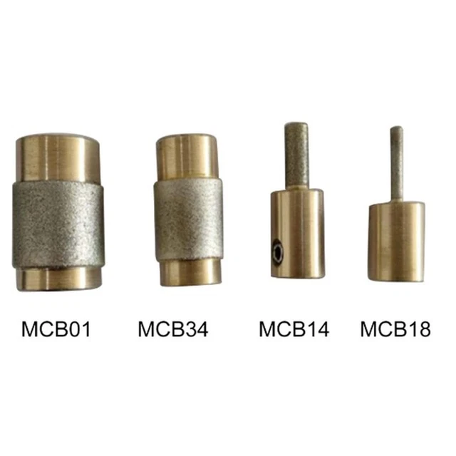 Brass Core Standard Grit Stained Glass Diamond Grinder Bit Head For Glass Stone