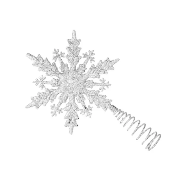 Glitter Snowflake Tree Topper for Xmas Tree Decoration