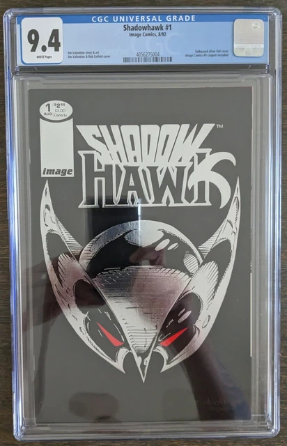 Shadowhawk #1 - Cgc 9.4 - Image Comics #0 Coupon Included - Valentino & Liefeld