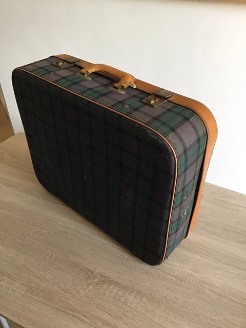 Valise Voyage Vintage Art Déco 1930-1950 En Carton - Design Français N3996