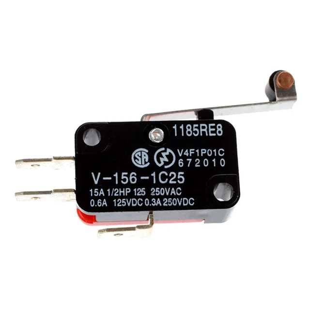Micro Interrupteur Fin De Course V-156-1C25 - Lot De 8, SPDT, Levier à Galet Long