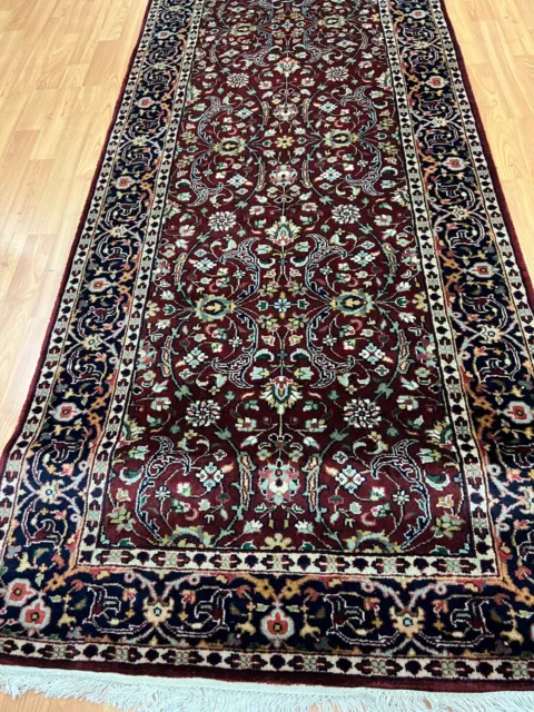 2'8" x 10' Indian Tab riz Floor Runner Oriental Rug - Hand Made - 100% Wool