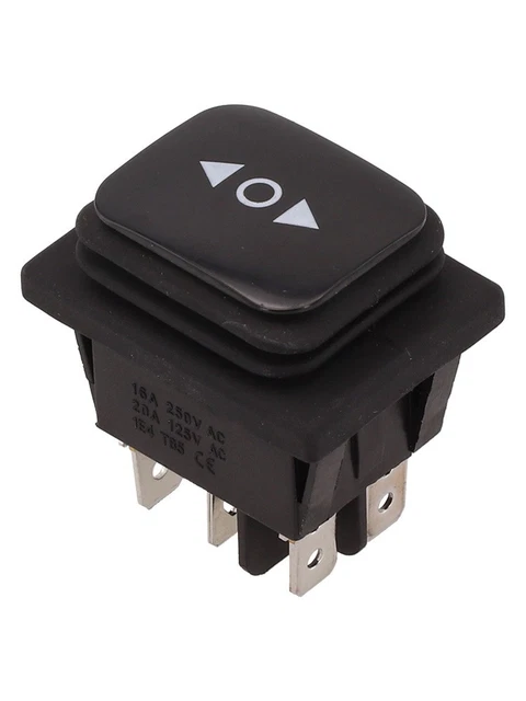 Interrupteur Inverseur De Polarité 12V – 6 Broches, Momentané ON-OFF-ON, Pour Moteur CC 10A, Avec Fils - 2