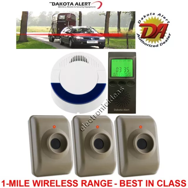 Dakota Alert Dcma-4000+Mtpr-4000 Wireless Alarm System-3 Sensors