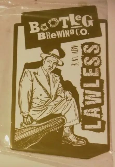 Beer pump clip badge front BOOTLEG brewery LAWLESS real ale NEW manchester
