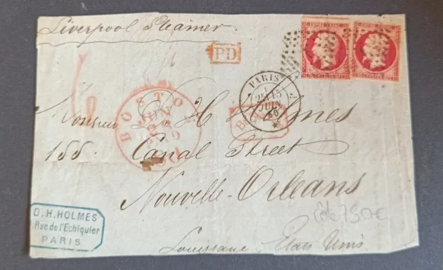 Lettre Superbe Avant 1900 Pour Nouvelle Orléans     L8