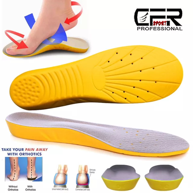 Memory Foam Orthotic Shoe Insoles Flat Feet Arch Support For Plantar Fasciitis