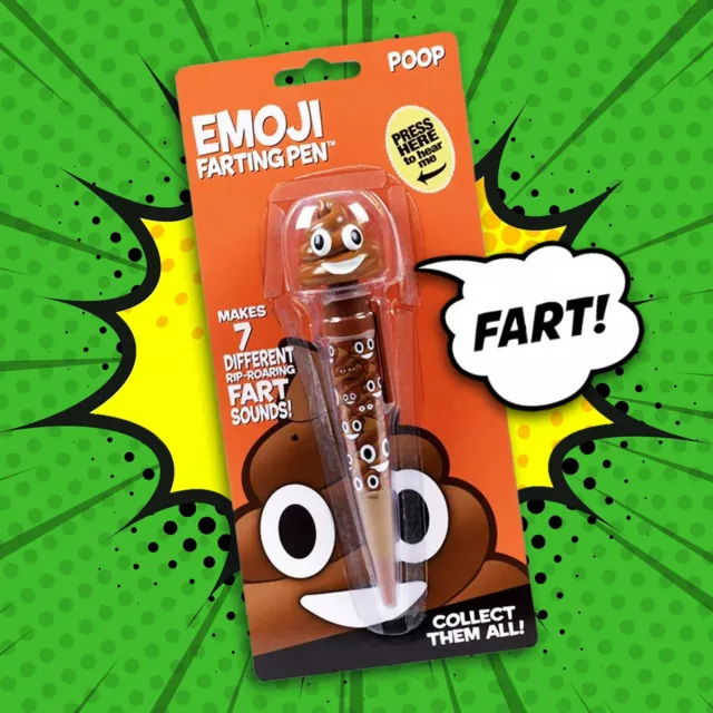 Emoji Poop Pen - Makes 5 Funny Fart Sounds - The Funniest Farting Friend You'... 2