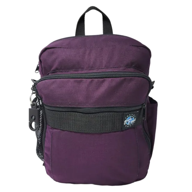 Vintage Eagle Creek Travel Gear Convertible Backpack Bag Purple Organizer 10x13