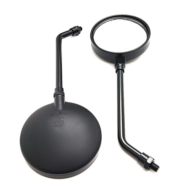 Paire moto 10 mm Miroir rond Rétroviseurs Cruiser de scooter E-Bike Cafe Racer