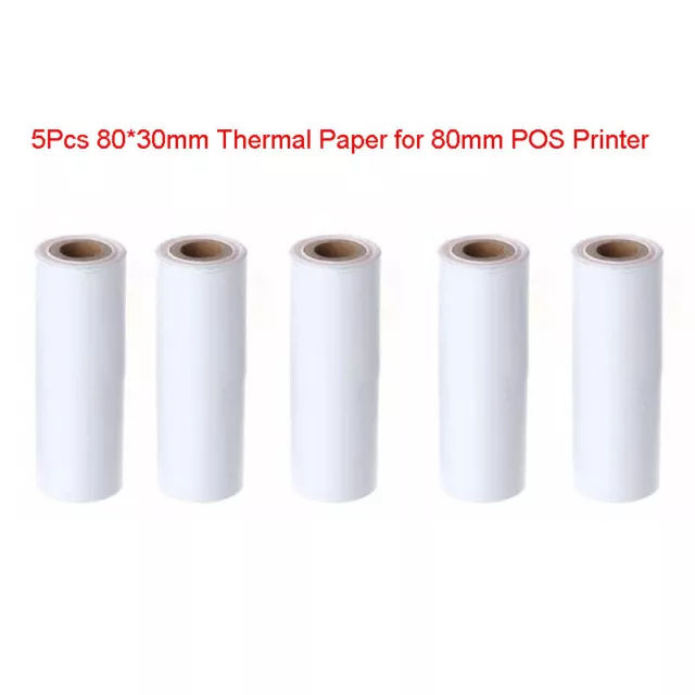Thermal Paper Rolls 80mm x 30mm diameter 4 Meters Long CORELESS |