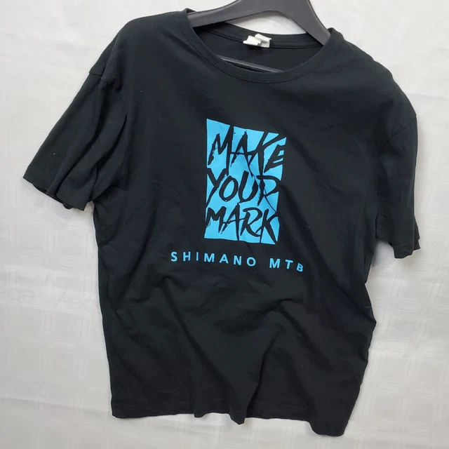 Shimano MTB T-Shirt Adult Large Black Make Your Way Crew Neck Tee