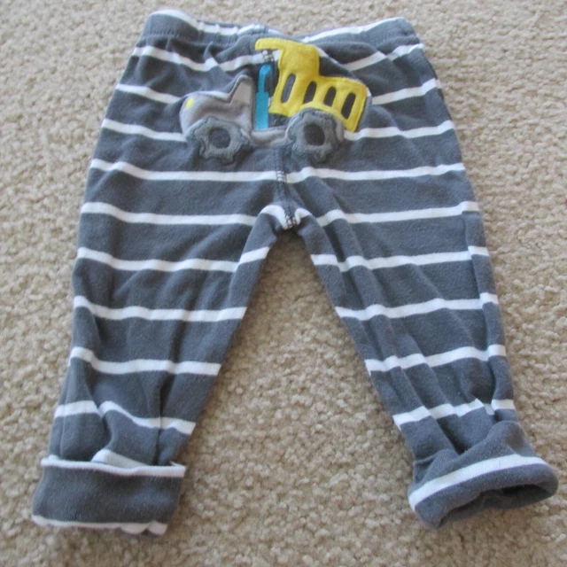 Carters Baby Boy Bodysuit Pants Truck Outfit 6M Yellow Gray Tough Guy Infant 6