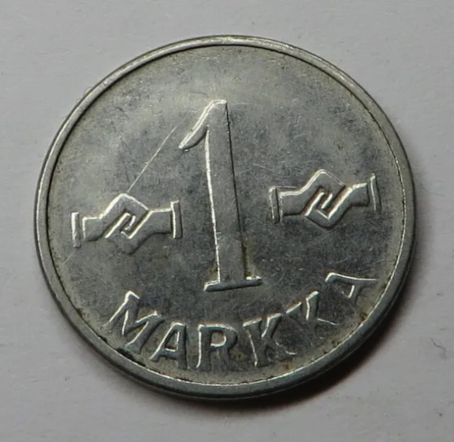 Finland Markka 1955 Nickel Plated Iron KM#36a aUNC