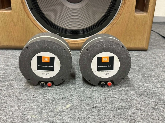 JBL 2420 COMPRESSION Driver Unit Pair 16Ω Tested Works Japan