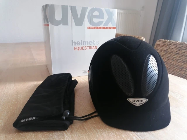 UVEX Reithelm Reitkappe Perfexxion, Gr. S-M (55-58), schwarz Samt, TOP Zustand