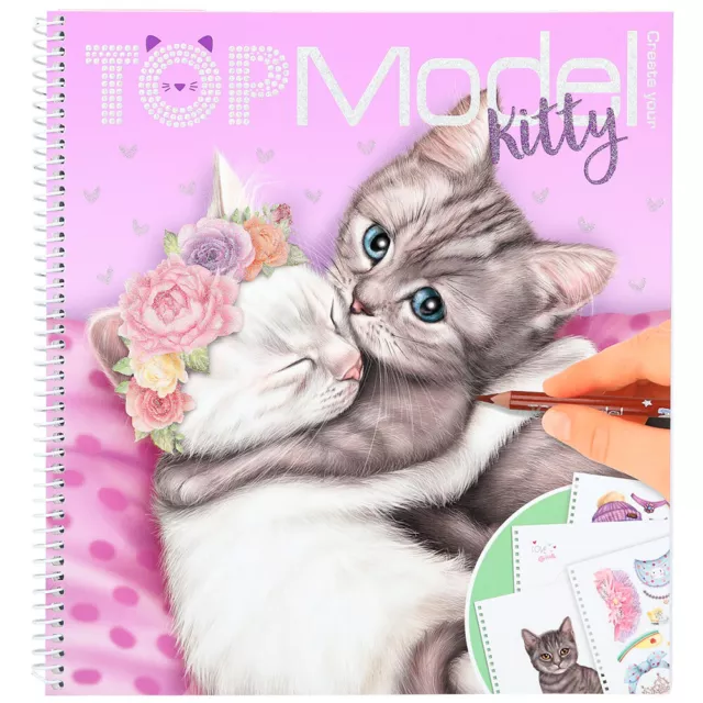 Depesche Create Your TOPModel Kitty Colouring Stickers Book NEW for 2023