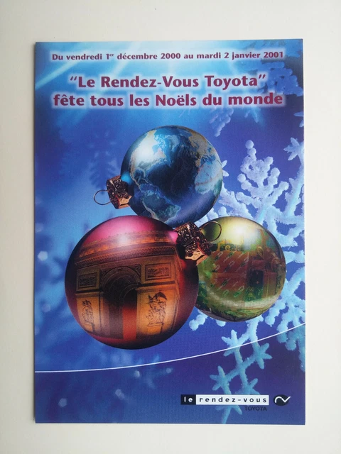 RENDEZ VOUS TOYOTA NOEL 2000 pub automobile advert car  carte postale postcard