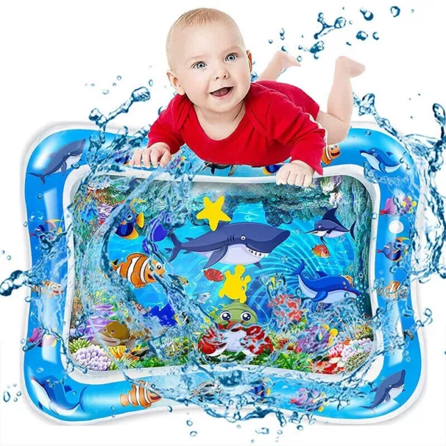 Baby Water Play Mat Inflatable For Infants Toddlers Fun Tummy Time Sea World 3