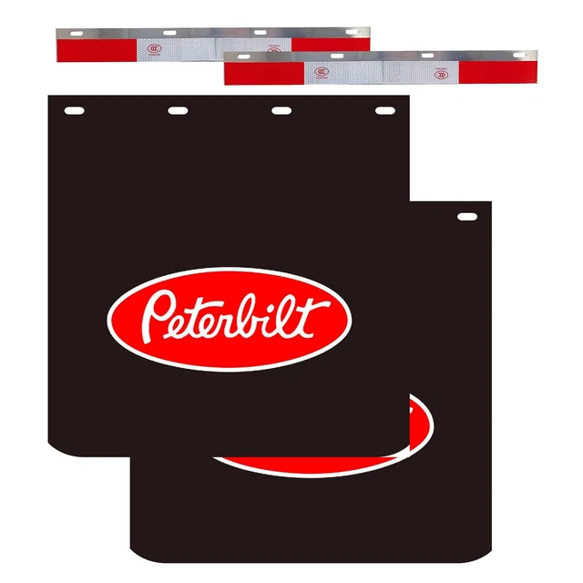 24"x24"Mud Flaps &Reflective Strips for Trailer Semi-truck Heavy Duty Truck 2pcs