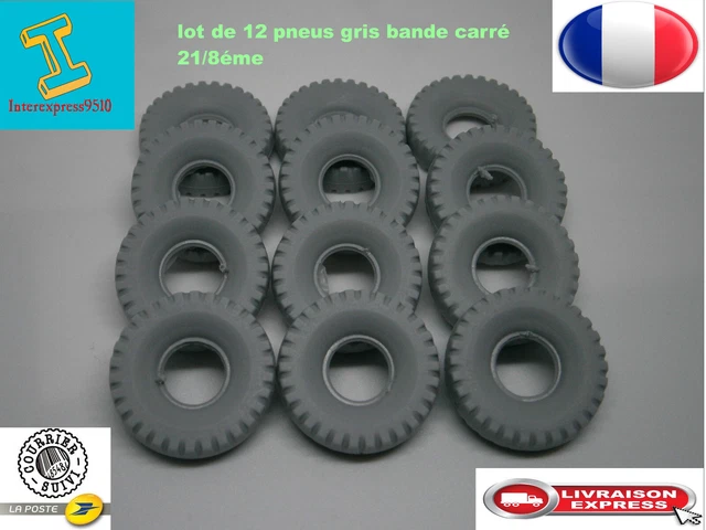 Lot De 24 Pneus Blancs Lisses Dinky Toys 1/43 – Bande Ronde Souple – 15 X 8 Mm – Pièces Détachées