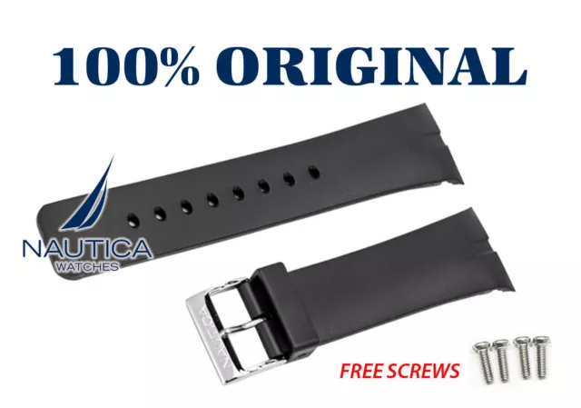 NAUTICA AUTHENTIC BAND STRAP NOIR 28mm A13600G A34003 A34005G N16535G N16536G