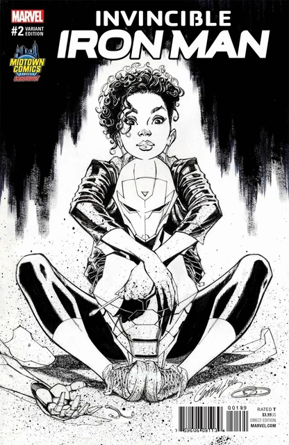 Invincible Iron Man 2 Nm J Scott Campbell B&W Midtown Variant (2016) Riri