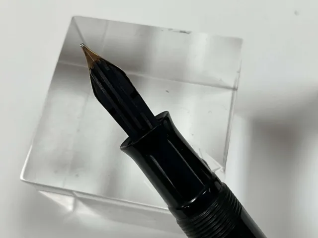 Pelikan 100N black and grey fountain pen 18C medium gold flex nib circa 1937 3