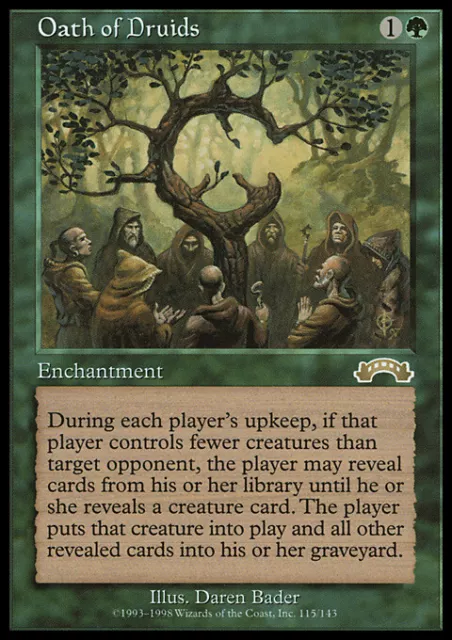 Mtg Oath Of Druids English Played - Giuramento Dei Druidi - Ex - Magic