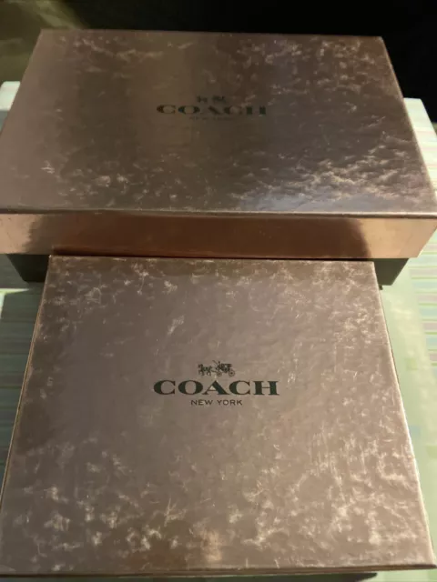 COACH Empty Gift Box Bronze & Black Set Of (2)