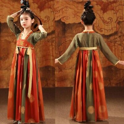Bambine Hanfu Abito Cinese Tradizionale Ttang Abito Dunhuang Stile Ricamo