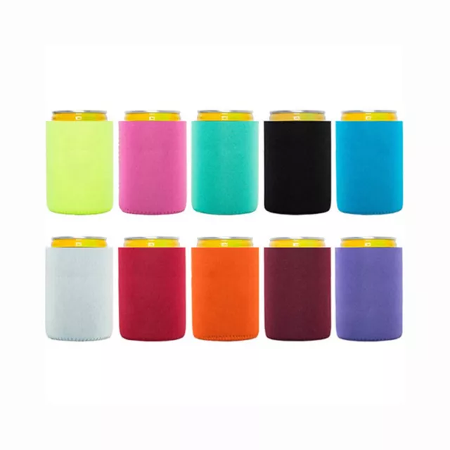 6Pcs Beer Can Cooler/ Sleeves Soft Insulated Reusable Holder Water Soda Bot~FM