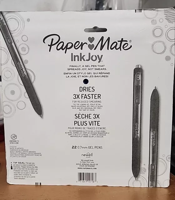 PAPER MATE INK Joy Gel Pens 0.7 mm 22 Medium Point Pens Assorted Colors ...