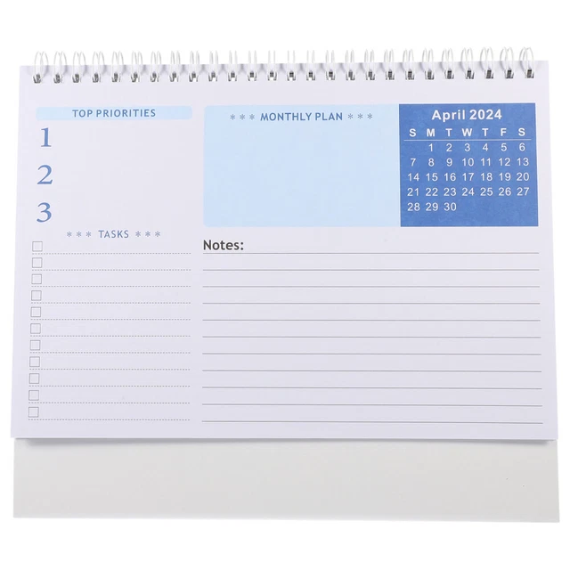 Small desk calendar 2024 planning desktop calendar table calendar for home table 13 18 picclick