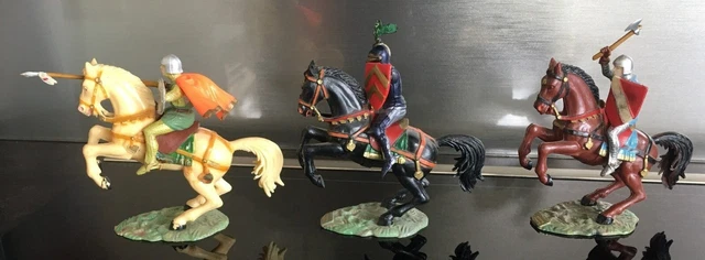 Figurine Starlux Moyen Âge – Chevalier Soldat Ancien, Plastique Peint, Collection 6 Cm