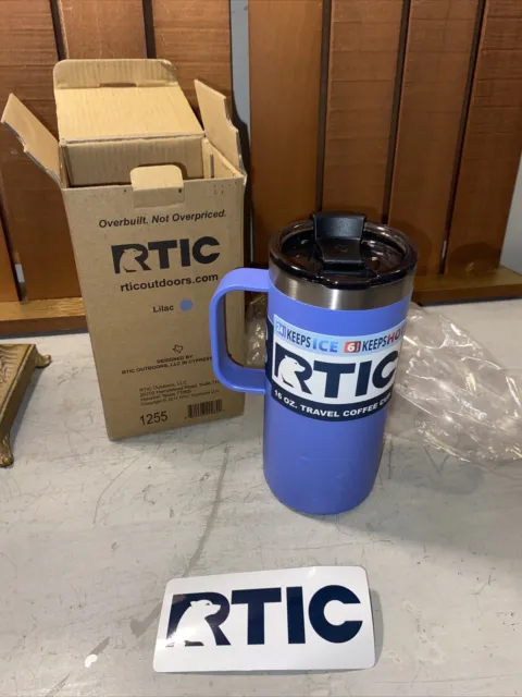 RTIC | 16 Oz Stainless Steel Travel Coffee Cup | Vacuum Insulated Tumbler Mug