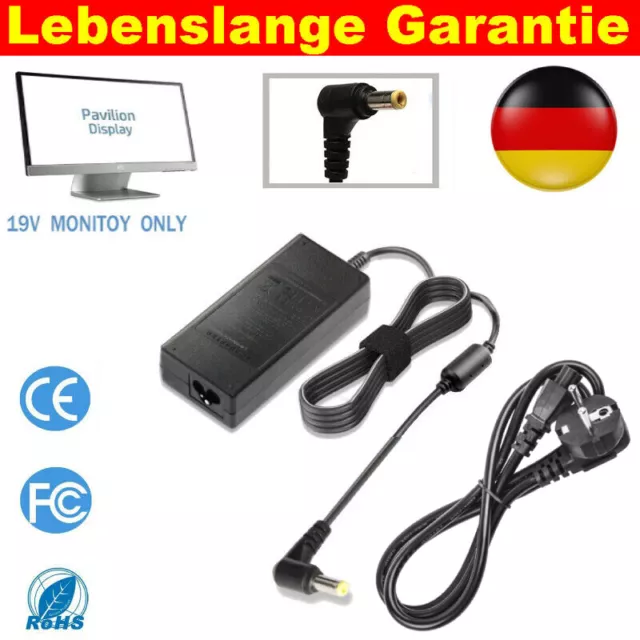 Monitor Ladegerät Ladekabel für HP Pavilion 20 21.5 23 23.8 25 27 Zoll Netzteil