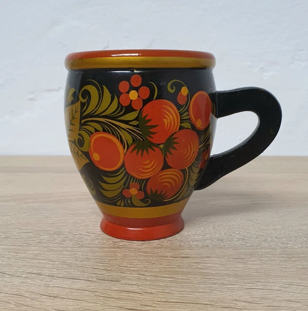GRAND ENSEMBLE DE 16 pièces Khokhloma URSS, Vintage, bois laqué peint