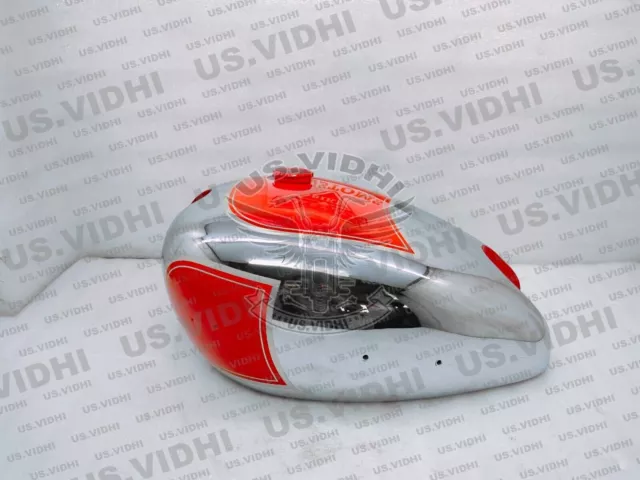 Gas Petrol Fuel Tank For Matchless Ajs Amc Twin G9 G12 Red Painted + Cap @V