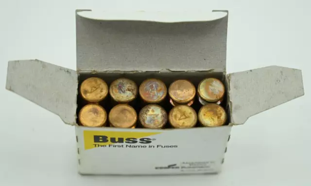 Box of (10) Bussmann Buss Fusetron FRN-R-20 Fuses 20 AMP New in Box