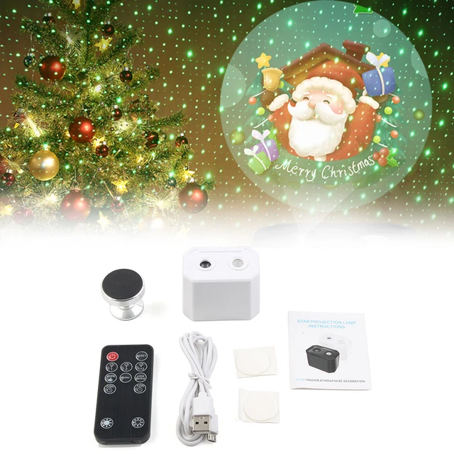 Lampada proiettore auto tetto interno atmosfera natalizia luci decorative bianco