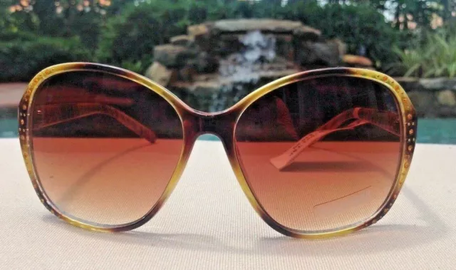 Rocawear Womens  Sunglasses  R3003  Brown Yellow Rhinestones Retail-$40  Nwt