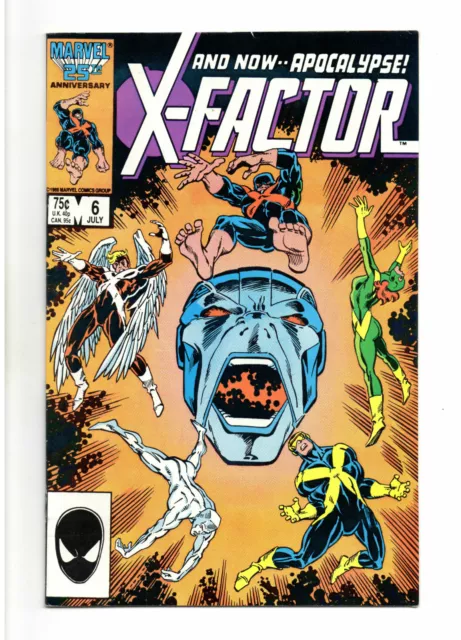 X-Factor Vol 1 No 6 Jul 1986 (VFN+) Marvel, 1st full app of Apocalypse