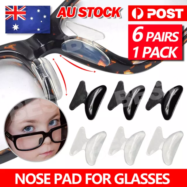 Pairs Silicone Anti-Slip Stick On Nose Pads for Eyeglass Sunglasses Glasses NEW
