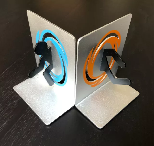 Portal 2 Limited Edition ThinkGeek Aluminum Bookends - Comes with Box