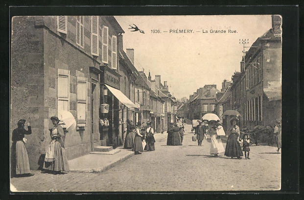 CPA Prémery, la Grande Rue