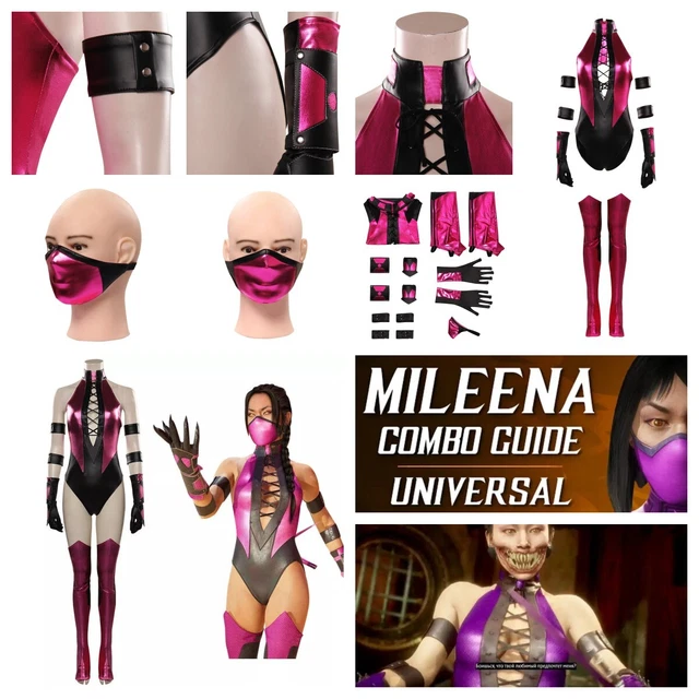 MORTAL KOMBAT MILEENA Cosplay Costume Jumpsuit Outfits Halloween ...