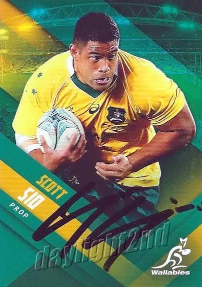 ✺Signed✺ 2017 WALLABIES Rugby Union Card Card SCOTT SIO