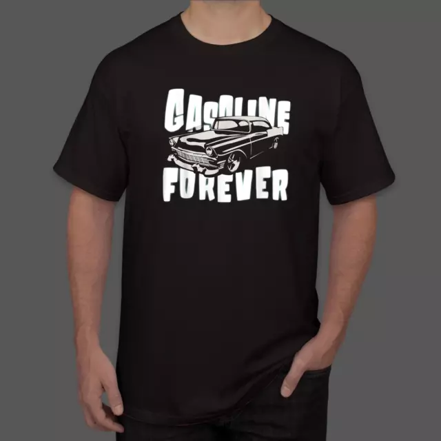 SALE! Gasoline Forever Funny Gas Cars Vintage Best Gift Idea Tee T-Shirt S-3XL