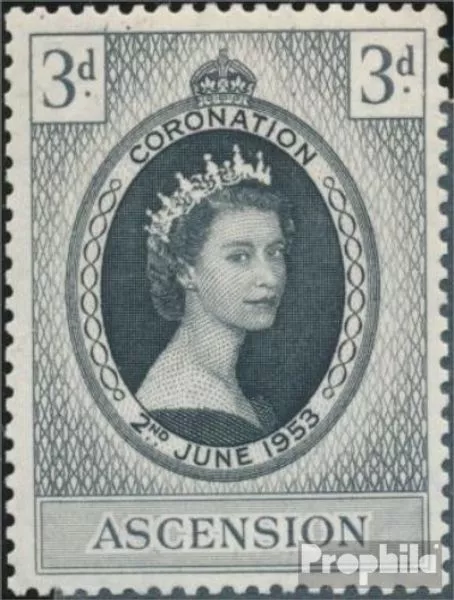 Briefmarken Ascension 1953 Mi 61 Jahrgang 1953 komplett postfrisch Königshäuser